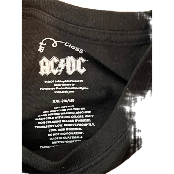 Art Class AC/DC Angus Young Black T-Shirt Womans XXL 18 - Picture 3 of 3
